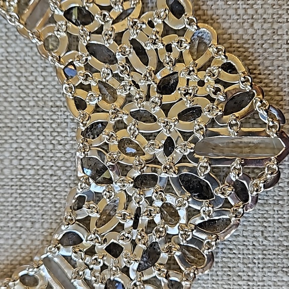 Artistry Of India Rutilated Black Quartz, White Quartz & White Crystal Necklace - Picture 10 of 16